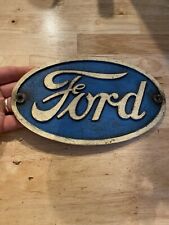 Henry Ford Motor Plaque Sign Patina Hotrod Mustang Auto Truck SOLID CAST IRON picture