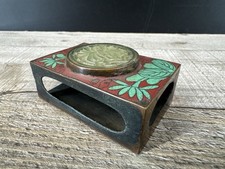 Antique Cloisonné Enamel & Jade  Matchbox Holder picture