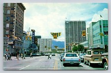Colorado Springs CO Main Street Business Section Downtown View Vintage Postcard picture