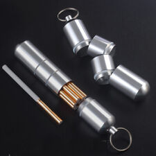 Waterproof Mini Aluminum Cigarette Case Holder Detachable Round With Key Ring picture
