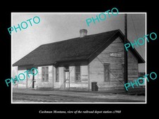 Cushman Montana The Railroad Depot Station c1960 Old Large Historic Photo picture