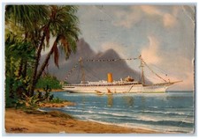 1955 Onboard Stella Polaris Steamer Steamship Cruise Beach Clipper Line Postcard picture