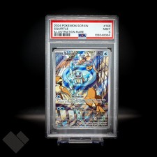 Squirtle 148/142 Stellar Crown Illustration Rare Pokémon PSA 9 picture