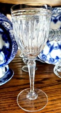 Waterford Hanover Gold Rim Goblet Marquis Crystal Glass Stemmed 8.5” Tall picture