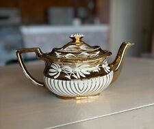 Georgian Gibsons England Teapot w/ Lid Vintage Gold picture