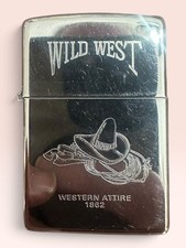 Zippo Lighter 1999 Wild West Series: Western Attire 1862 High Polish Chrome Nice picture