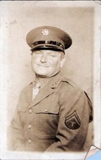 WW2 Photo of US Army Technician with T Chevron Studio Portrait Smiling picture