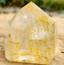 Golden Healer Tower Freeform High Quality Crystal Chakra Point Gemstone Reiki picture