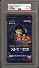2022 ONE PIECE OP01 PSA 10 PRE-ERRATA PACK ROMANCE DAWN FROM BLUE BOTTOM BOX picture