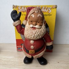 VTG MCM Rempel Santa Claus Squeaker Figure w/ Rare Original Box Christmas READ picture