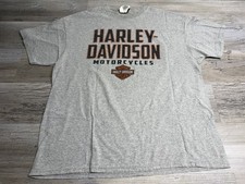 Vintage Harley Davidson Michigan City Indiana Made USA Gray XL Dealer Tee Shirt picture