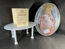 Wilton Oval Cake 4 Pan Set, Separator Plate, COMPLETE Instruct 502-2130 302-2132 picture