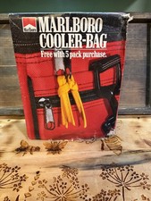 Vintage Marlboro Cooler Bag NOS Promo Red Black Cigarette Advertising w Box picture