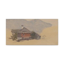 Frederic Edwin Church, American, - House in Berchtesgaden - Canvas Wall Art picture