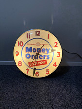 American Express Money Orders Sold Here Advertising Lighted Wall Clock picture