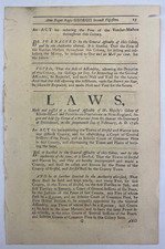 1747 Rhode Island King George Tax Legal Colonial Document Antique Book Page picture