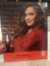 Vicki Lasseter Playmate Miss February 1981 Michelob Light Autograph Print 11x8.5 picture