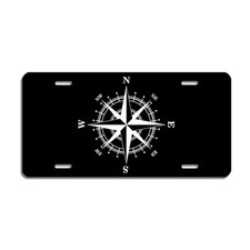 Compass Symbol License Plate - Adventure Car Tag, 6x12 Inches picture