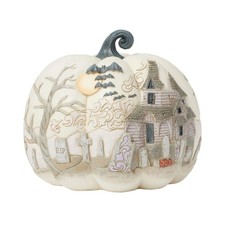 Jim Shore A Little Batty - Pumpkin with Bats Flying Figurine 6016636 New 2025 picture