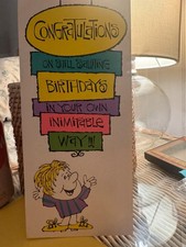 Vintage funny greeting card birthday 3d no writing inside picture
