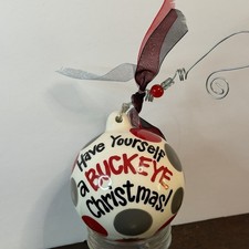 GLORY HAUS Ohio University, Buckeye, Christmas Ornament picture
