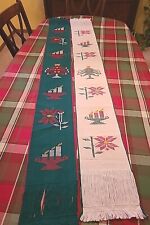 Vintage Scandanavian Table Runners Christmas Woven Midcentury Sweden Tablecloth picture