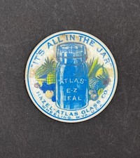 RARE Antique Vintage Hazel Atlas E-Z Seal Canning Jar Advertising Pocket Mirror picture