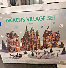 Vintage Kmart Trim A Home Dickens Village Set 6 Houses Christmas NIB NOS picture