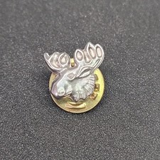 Vintage Moose Head Screwback Pin Loyal Order of Moose Lodge picture