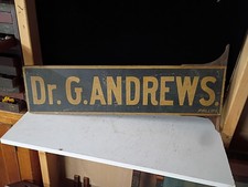 antique hanging double sided Doctor sign from 1880s picture