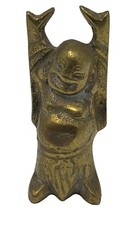2” Solid Brass Happy Buddha Figurine picture