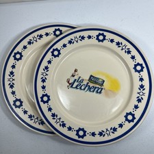 Vintage Nestle La Lechera 10” Plate 2 Set Hecho En Mexico Advertising Promo Dish picture