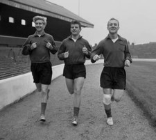 Ally Macleod Sandy Busby And Peter Dobing Of Blackburn Rovers Old Football Photo picture