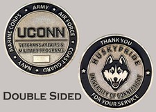 UCONN Husky Pride Veterans Affairs Military Programs Challenge Coin  J#32 picture