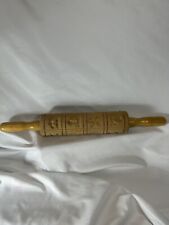 Vintage Carved Decorative Indents Rolling Pin picture