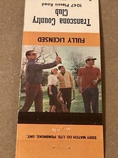 Matchbook Vintage Transcona Country Club Golf Ad Match Book picture