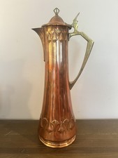 Antique WMF Art Nouveau Copper Pitcher Model 117 Jugendstil Claret Jug Rare picture