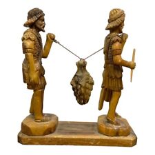 Joshua and Caleb - Fruit of the Land - Hand carved Wood Figure picture