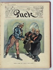 Washington DC U.S. Senate Uncle Sam Eugene Hale Nelson Aldrich 1910 Puck Cover picture