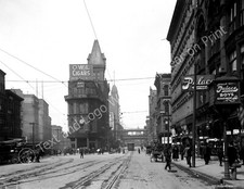 1906 Main & Delaware St. Kansas City, MO Vintage Photograph 8.5