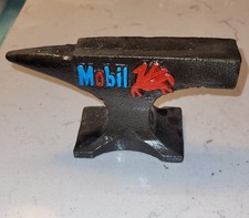 Mobile Cast Iron Mini Anvil Display Paperweight Raised Letters picture