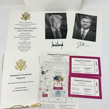 2025 Donald Trump Inauguration Invitation & Program Packet - (2) Pink Ticket Lot picture
