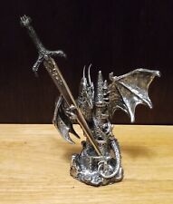 Medieval Dragon with Sword Statue 5