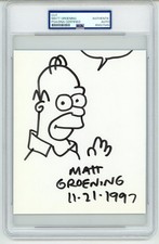 Matt Groening ~ Signed Autographed 90's Drawing of Homer Simpson ~ PSA DNA picture