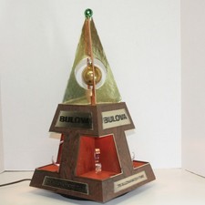 RARE MCM Bulova Christmas Tree Rotating Motion Lighted Watch Display 20