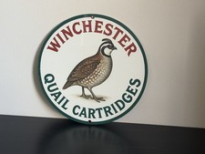 HI GLOSS Winchester Hunting Quail Cartridges Vintage Style Metal Sign picture