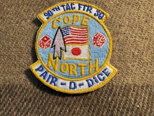 USAF Pilot Flight Suit Squadron Patch ~ 90th TFS ~ Cope North ~ on Hook Loop picture