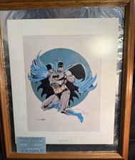 Batman Pat Broderick Signed Limited Print 1116/5000 Framed COA DC Comics 1990 picture