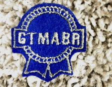 Vtg. 1970s Pabst Blue Ribbon Beer Cloth Patch GTMABA Get That Man a Blue Ribbon picture