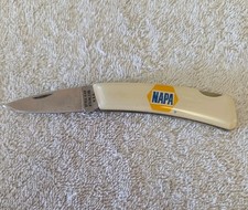 Vintage 80s Napa pocket knife Utica 440 stainless steel usa picture